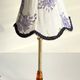 LAMPSHade Plexiglass and Lilac Fabric VINTAGE