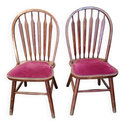 Paire de chaises ercol quaker américaine