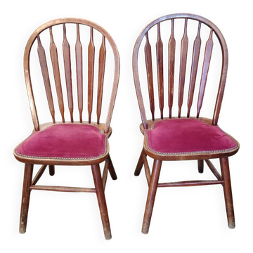 Paire de chaises ercol quaker américaine