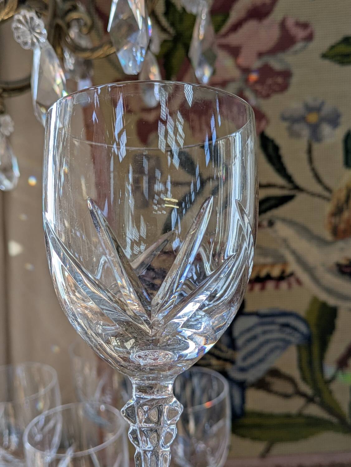 Crystal footed glasses