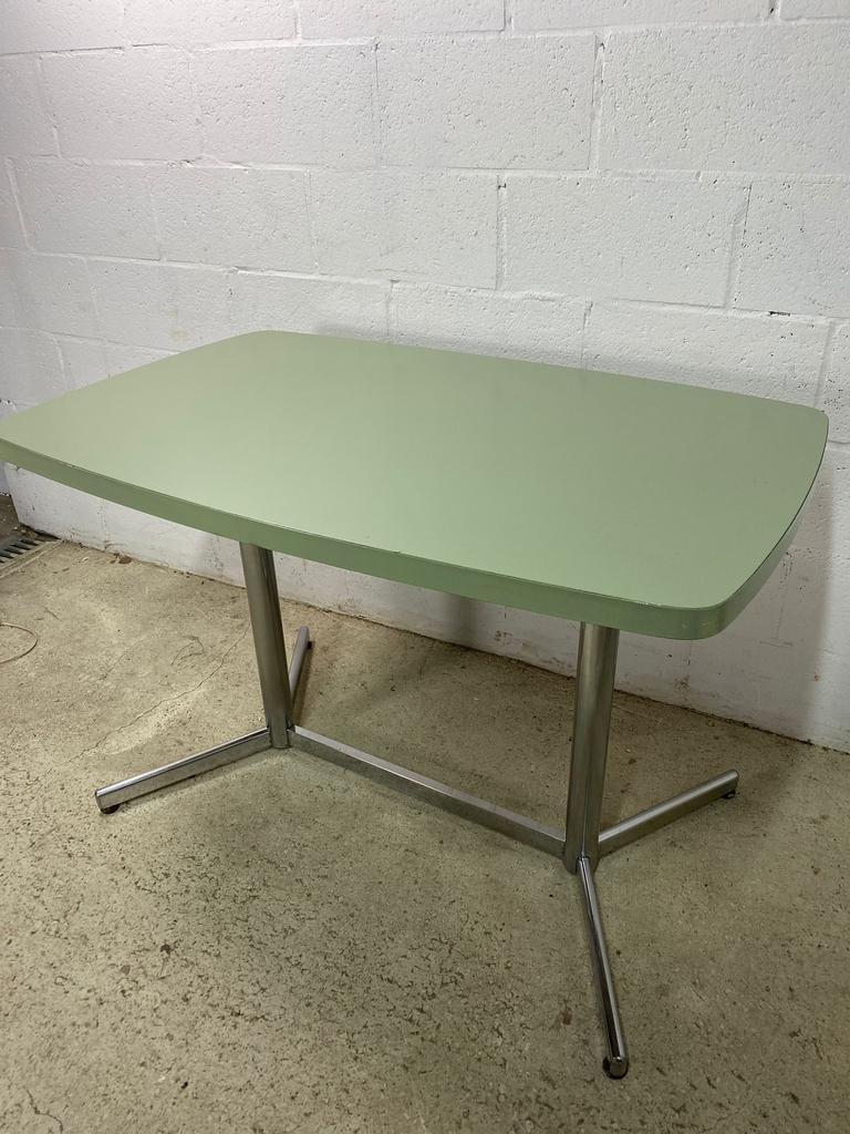 Vintage formica table with mint green top