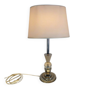 Lampe Chrome Et Verre - jacques adnet
