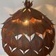 1970s metal chandelier Hans Kogl leaf patterns