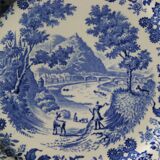 5 Flat plates in Villeroy & Boch earthenware model Blue Burgenland - Diam 24,8cm