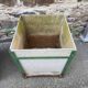 Pair of Large planters in fiber cement and metal 1950 eternit