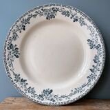 Old round dish Terre de Fer Debray, Guadeloupe service