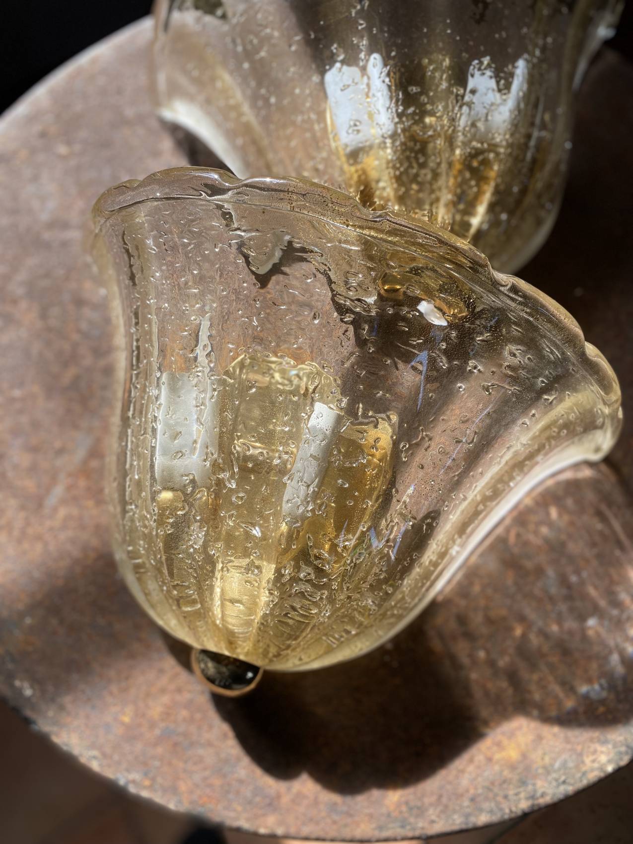 XXL pair of Murano glass wall lights – 1960s