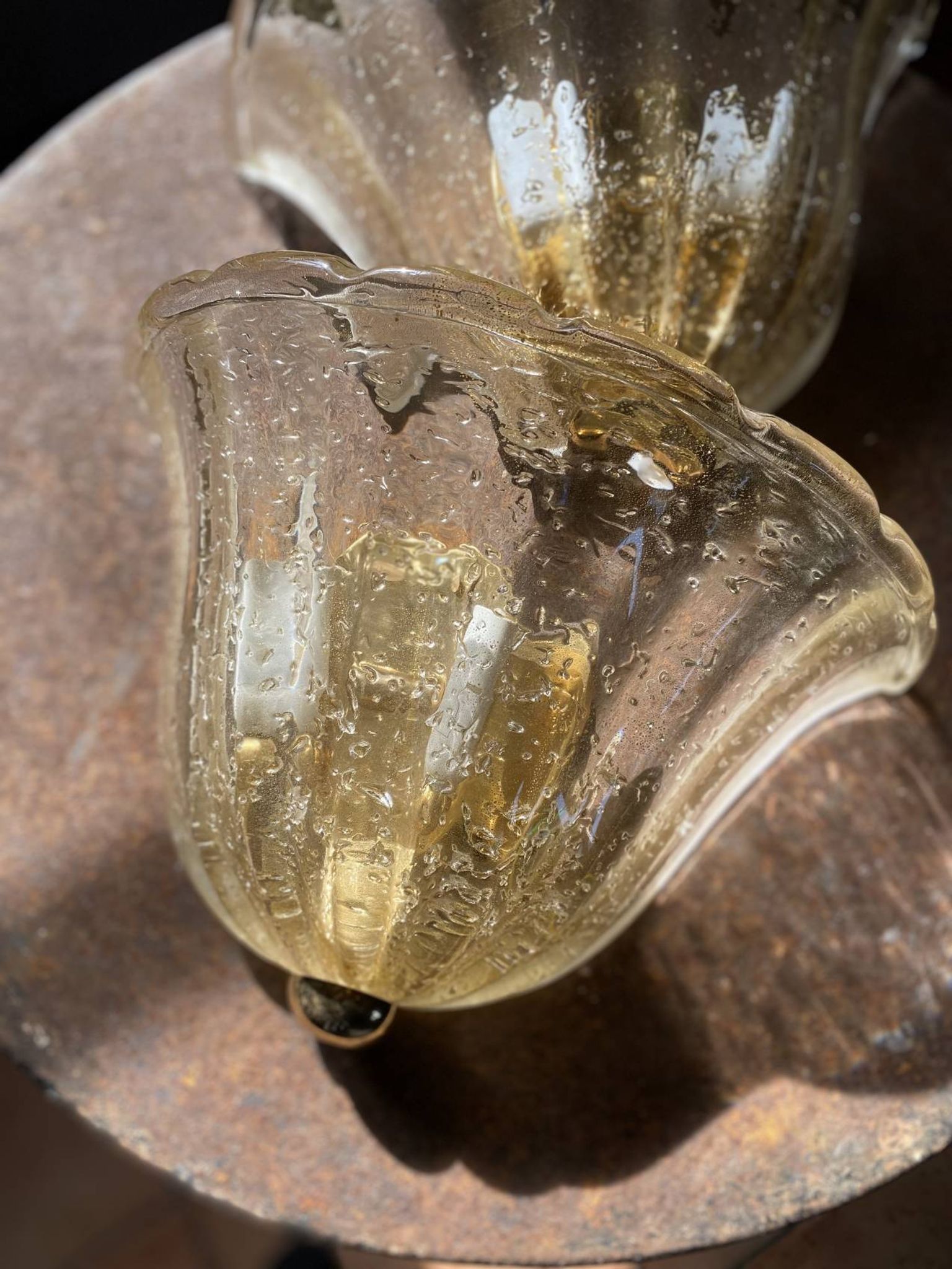 XXL pair of Murano glass wall lights – 1960s