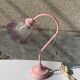 Delmas table lamp in enamelled iron and vintage corolla globe 1970