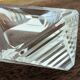 Ashtray pocket tray faceted glass Murano Midcentury style