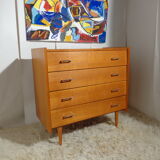 Vintage dresser of the 60s in light wood