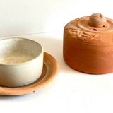 ART NOUVEAU Terracotta BUTTER DISH