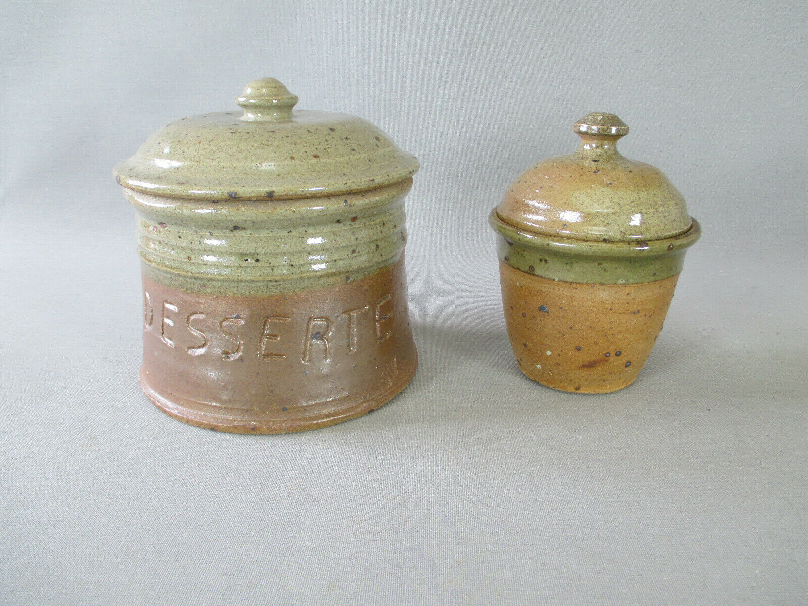 Pierre Digan 2 ceramic cutlery pots la Borne