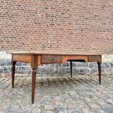 Very large double-sided mahogany desk from the Louis XVI 18th century