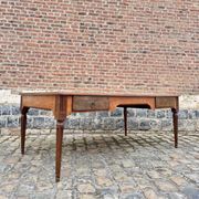 Very large double-sided mahogany desk from the Louis XVI 18th century