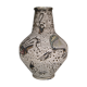 Vallauris ceramic vase signed Bessone décor orchestra instrument music