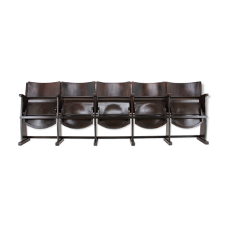 1960s Cinema 5-Seats Bench by TON, Czechoslovakia