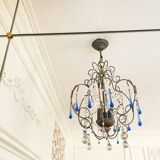 Lustre italien vintage Murano années 60-70, métal doré