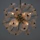 Unique set of four design Space Age dandelion / Sputnik chandeliers, 1970s