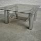 Vintage italian chrome coffee table -1970's