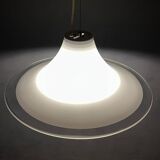 White Murano glass pendant, Italy, 1970s