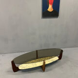 Coffee table wood and marble Hugues Poignant