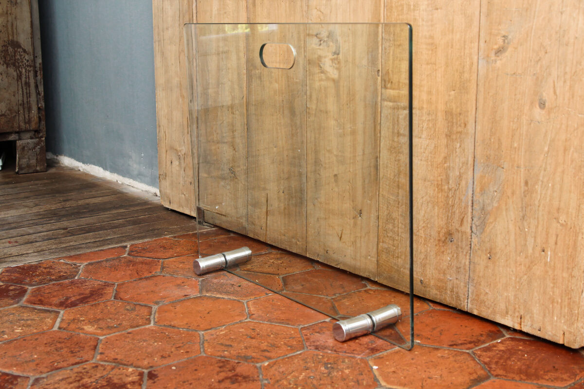 Transparent tempered glass firewall