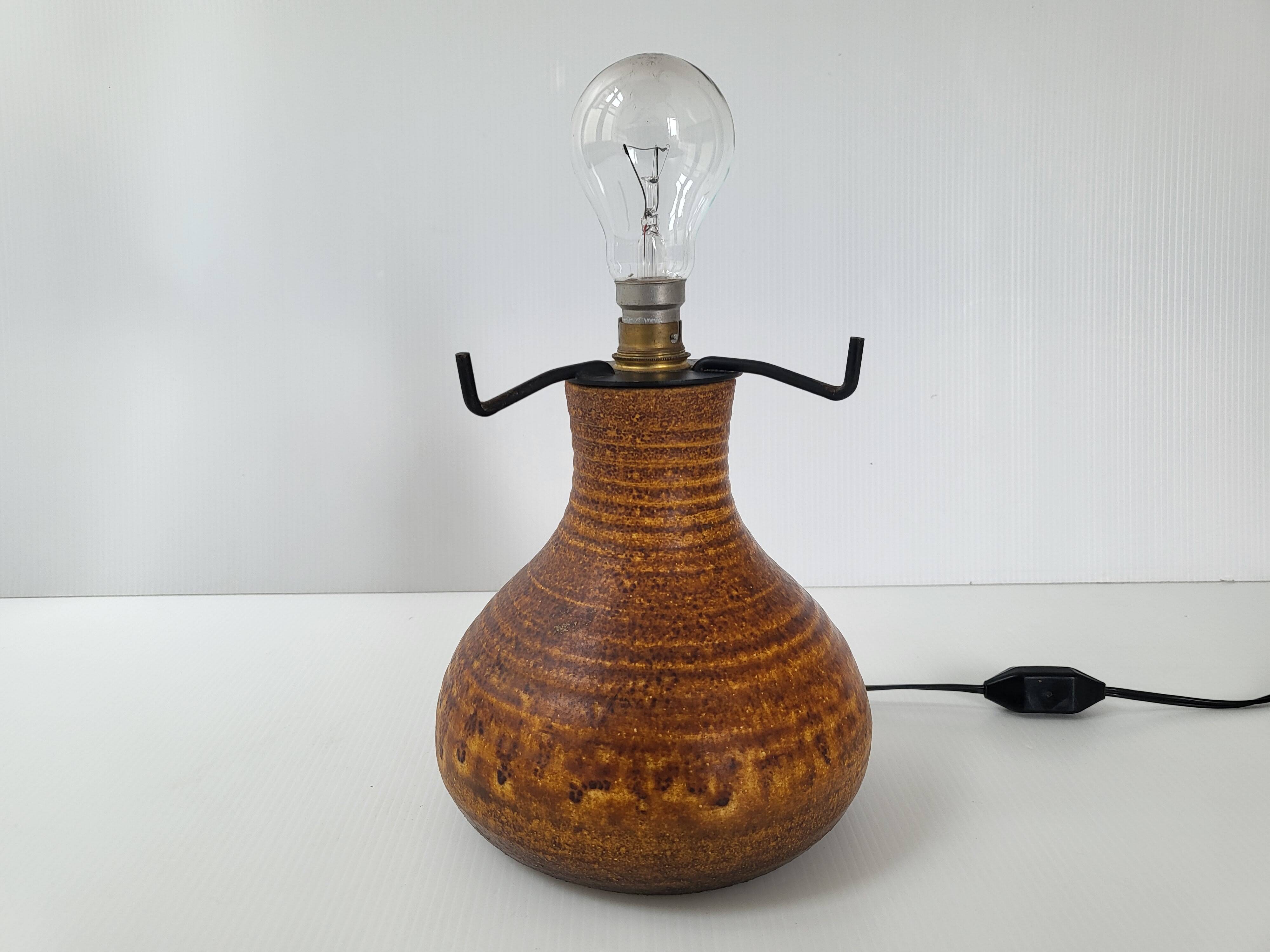 Vintage Accolay lamp in ceramic & metal 1960s