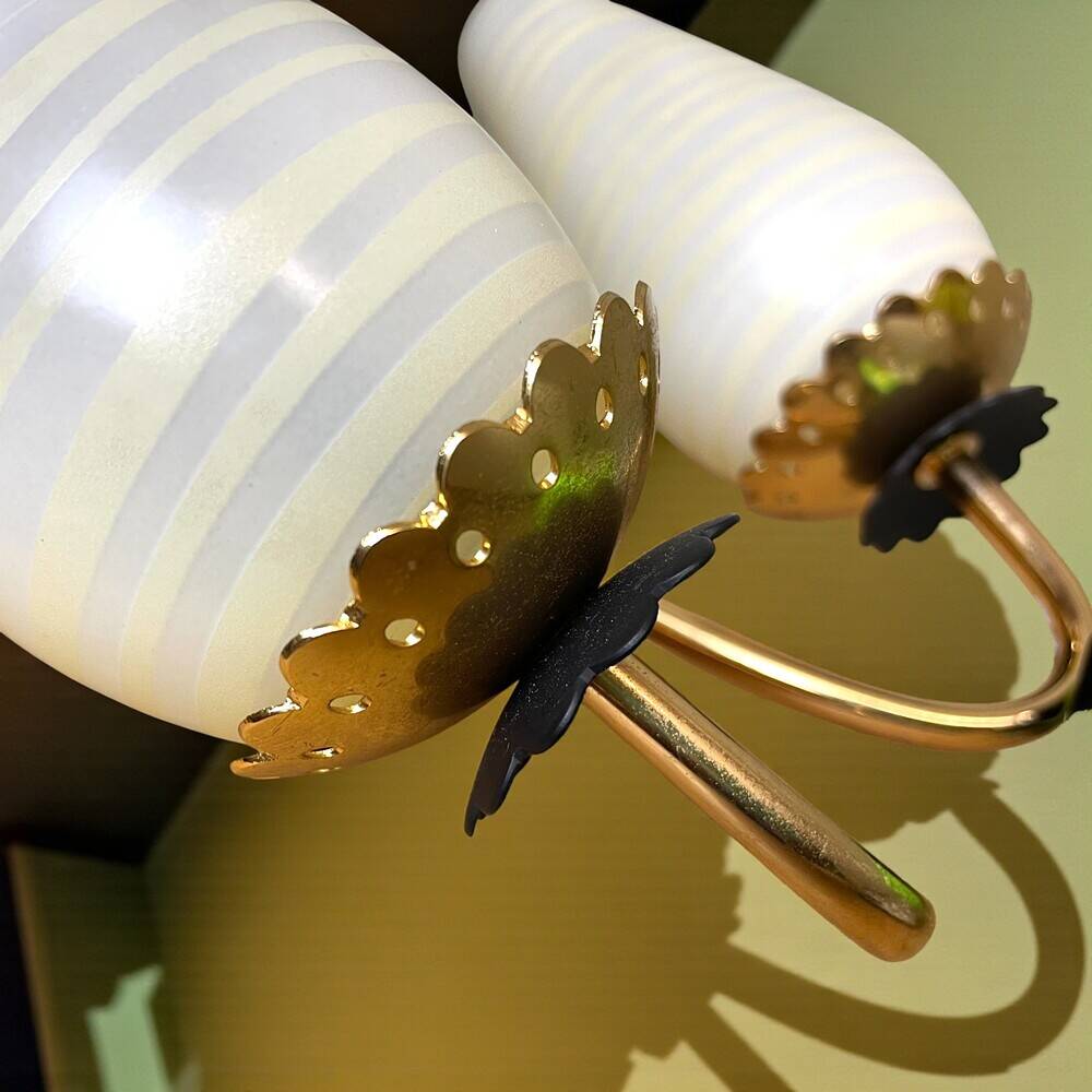 Applique murale double en verre