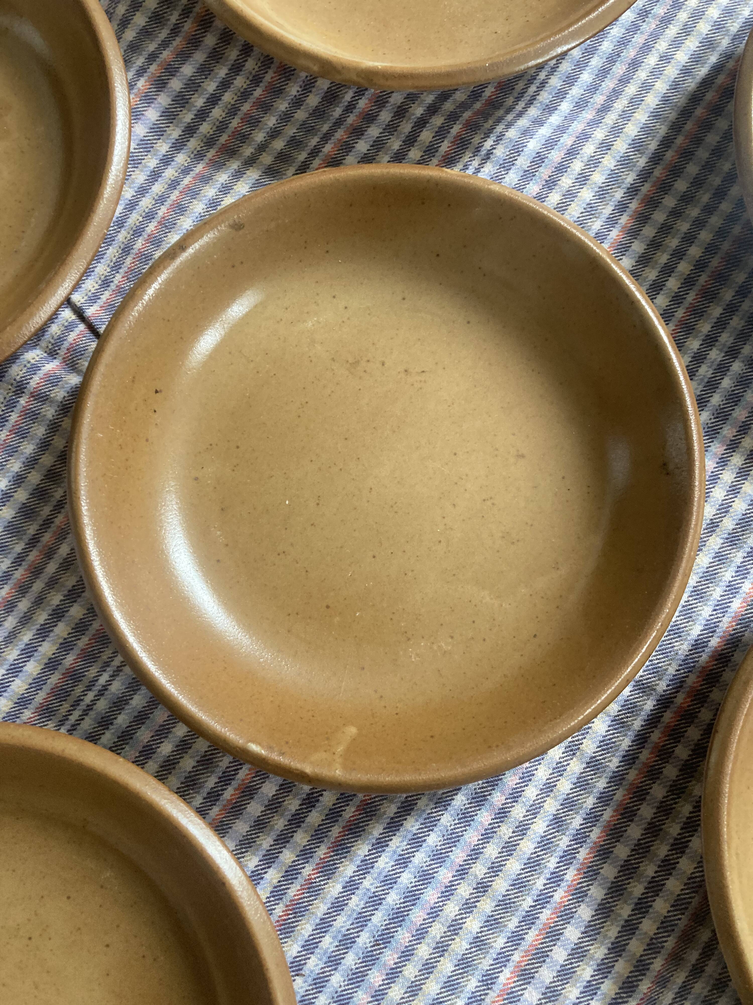 8 vintage hollow plates in Bern stoneware