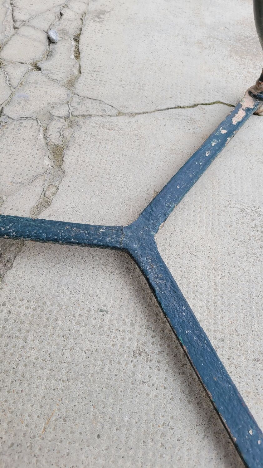 Parisian bistro pedestal table in antique marble