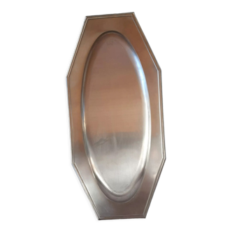 Octagonal stainless steel plate Jean Couzon