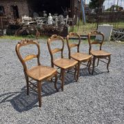 4 chaises style Louis XV en merisier