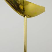 Postmodern floor lamp in brass and wood by Rodolfo Dordoni, Italy, 1980s.