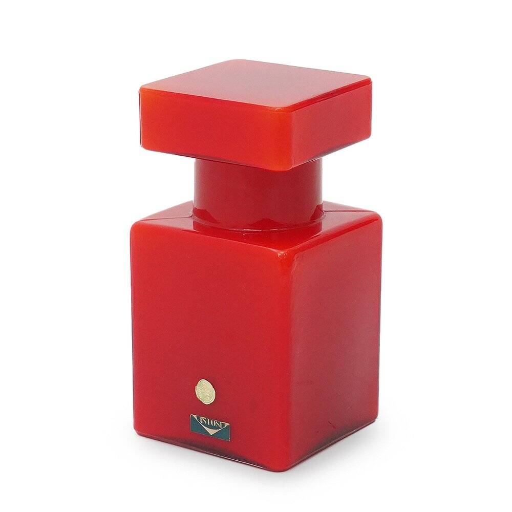 Red glass bottle by Luciano Vistosi for Vistosi, 1960s.