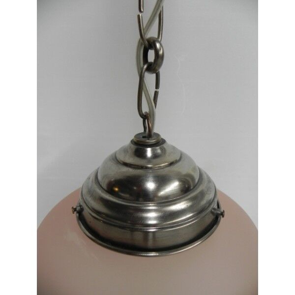 Suspension with frosted glass Deco rose