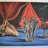 Charles floutard ( 1926 2006 ) still life with vase hst 61 x 50 cm