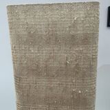 Large chamotte clay lamp in brutalist style, with a plant motif.