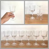 Red wine glasses - Cristal d'arques - Auteuil model - vintage