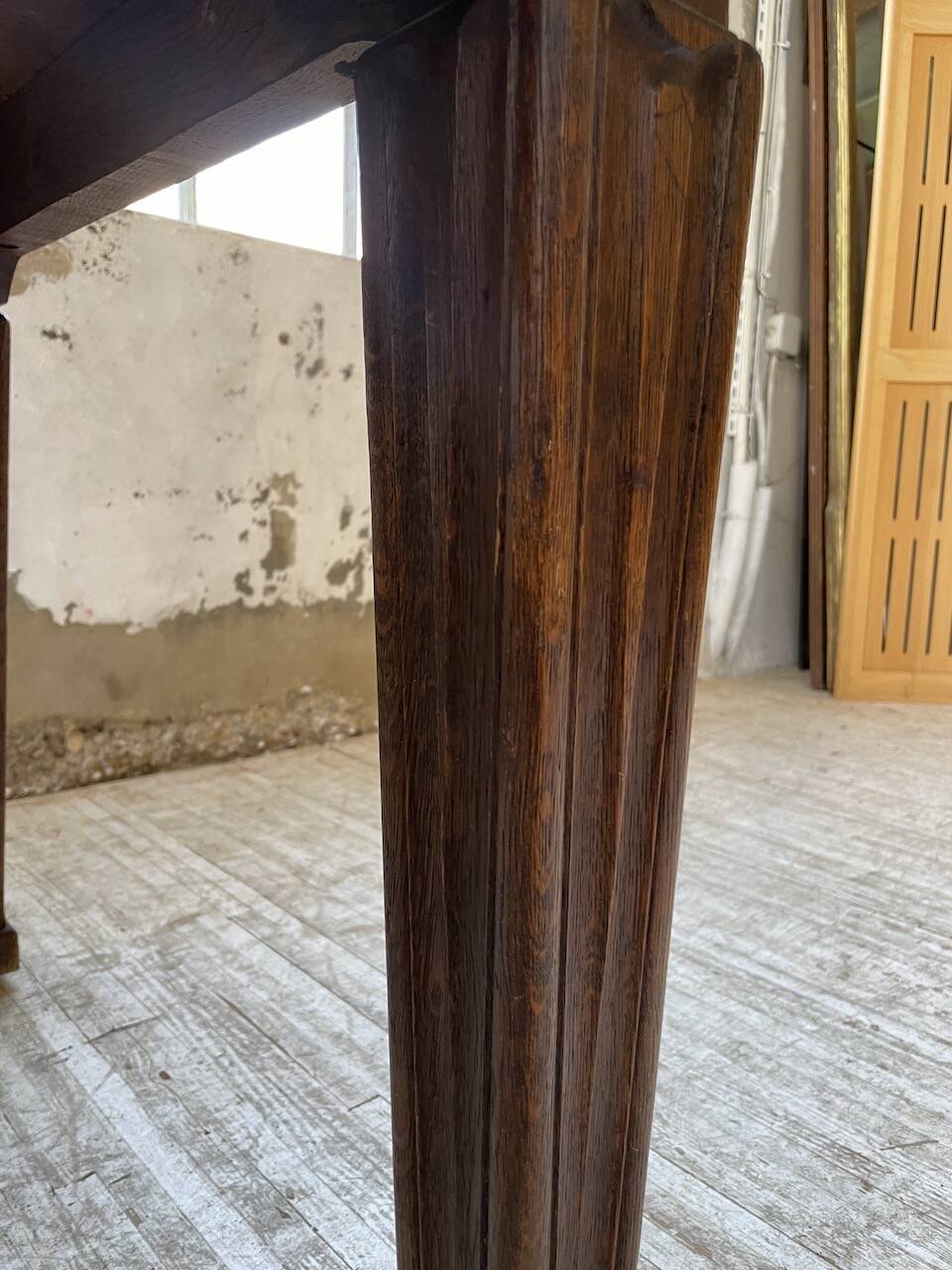 Solid oak farmhouse table 185cm