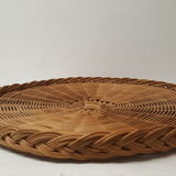 Woven wicker tray