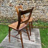 Paire de chaises de ferme anglaises XIX e
