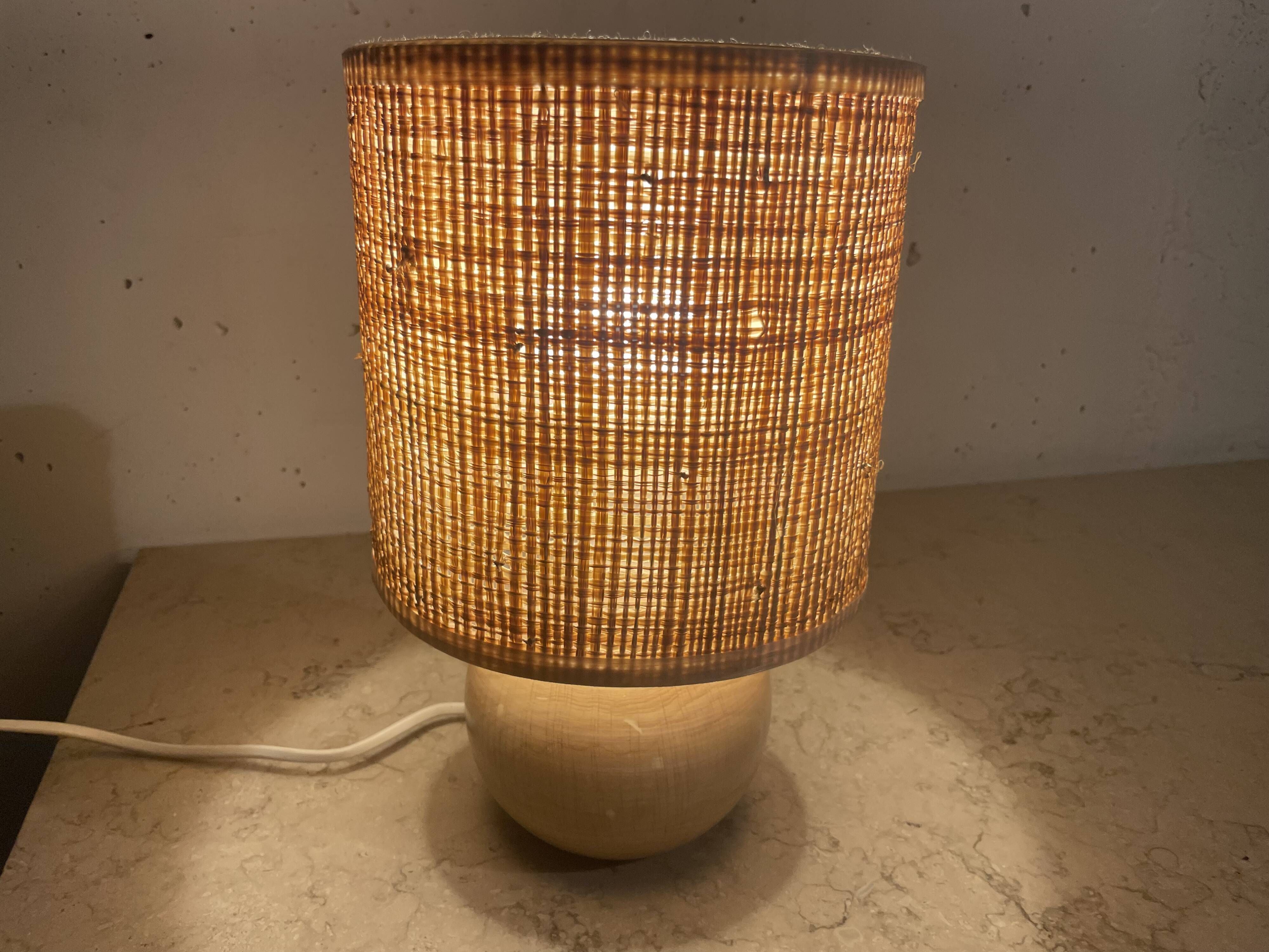 Wooden ball lamp