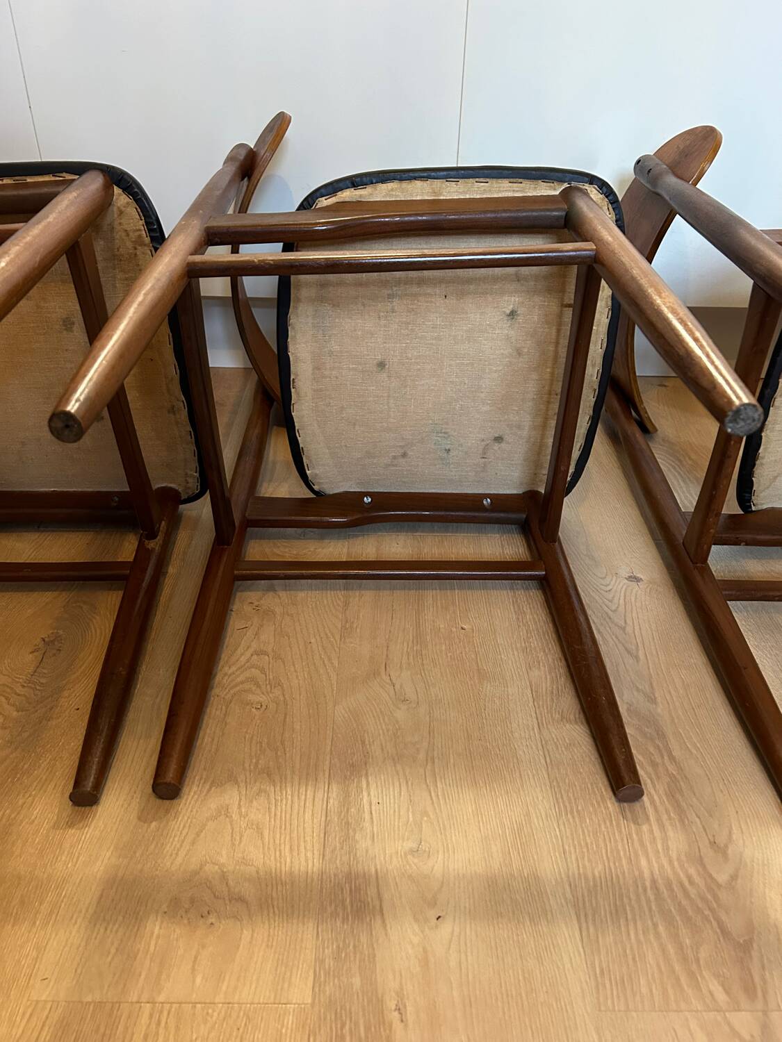 Set of 4 vintage Italian chairs, produced in the 60s by Gessef Consorzio Sedie Friuli