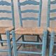 4 chaises paillées anciennes de style provençale