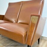 2-seater cognac sofa