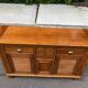 Scandinavian solid wood sideboard with 3 doors and 6 drawers, 160 cm