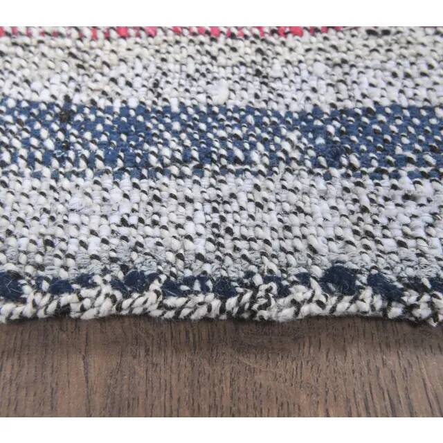Turkish Vintage Handmade Wool Kilim Rug 176x255