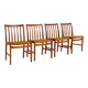 Set of 4 teak dining chairs, Scandinavia, 1960s