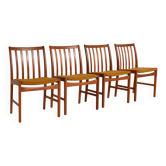Set of 4 teak dining chairs, Scandinavia, 1960s